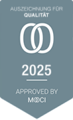 Zertifikat Mooci Auszeichung für Qualität 2025
